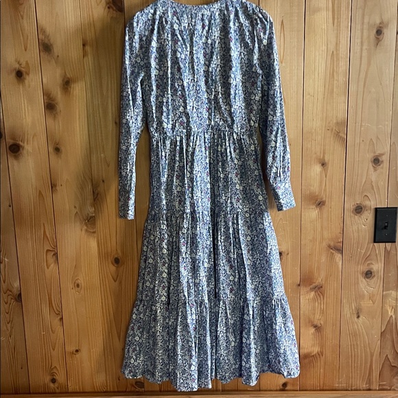 J Crew Long tiered dress Liberty June's Meadow - Picture 6 of 7